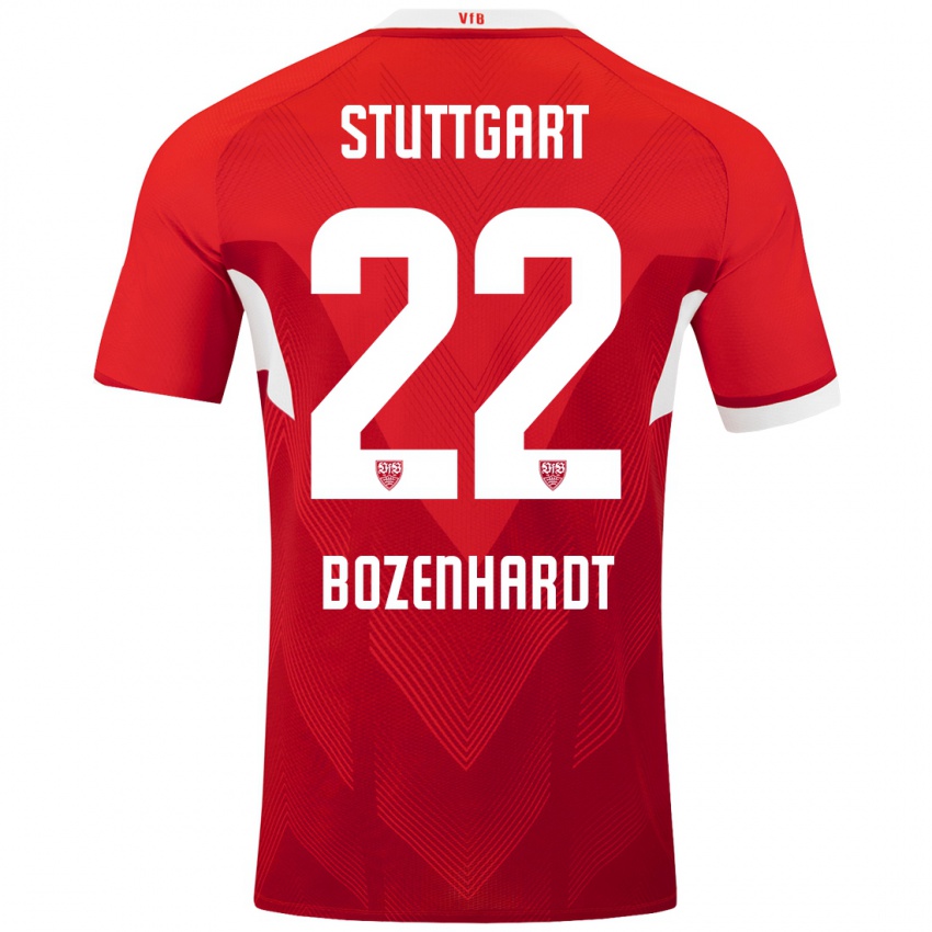 Kinder Laura Bozenhardt #22 Rot Weiß Auswärtstrikot Trikot 2024/25 T-Shirt