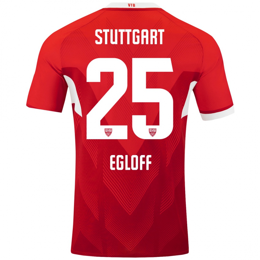 Kinder Lilian Egloff #25 Rot Weiß Auswärtstrikot Trikot 2024/25 T-Shirt