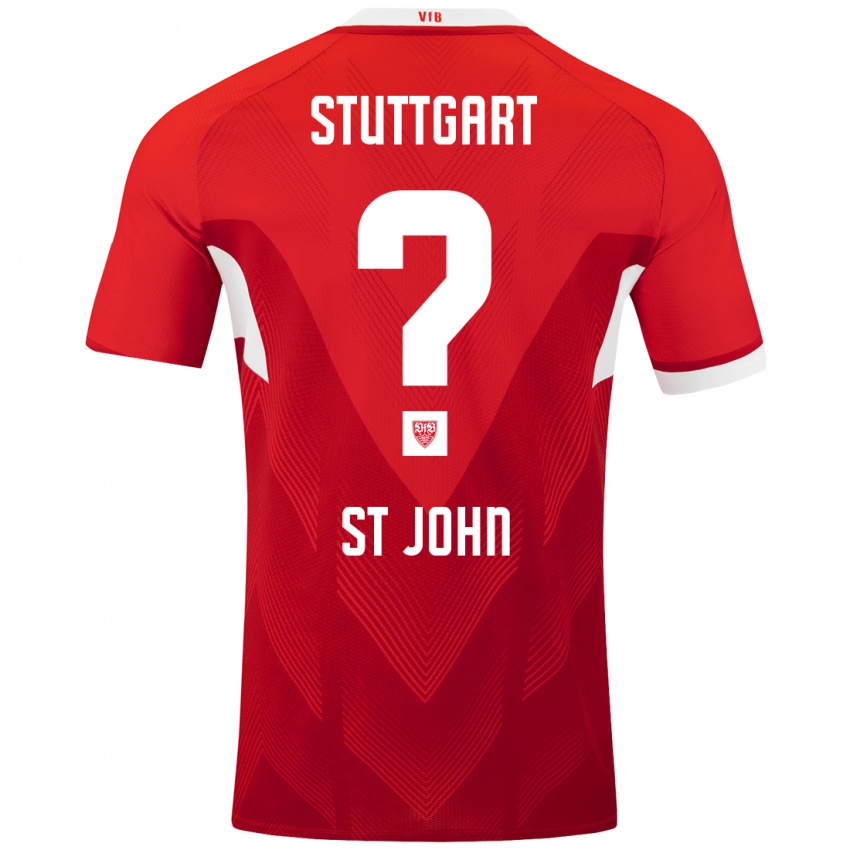 Kinder Rawley St. John #0 Rot Weiß Auswärtstrikot Trikot 2024/25 T-Shirt