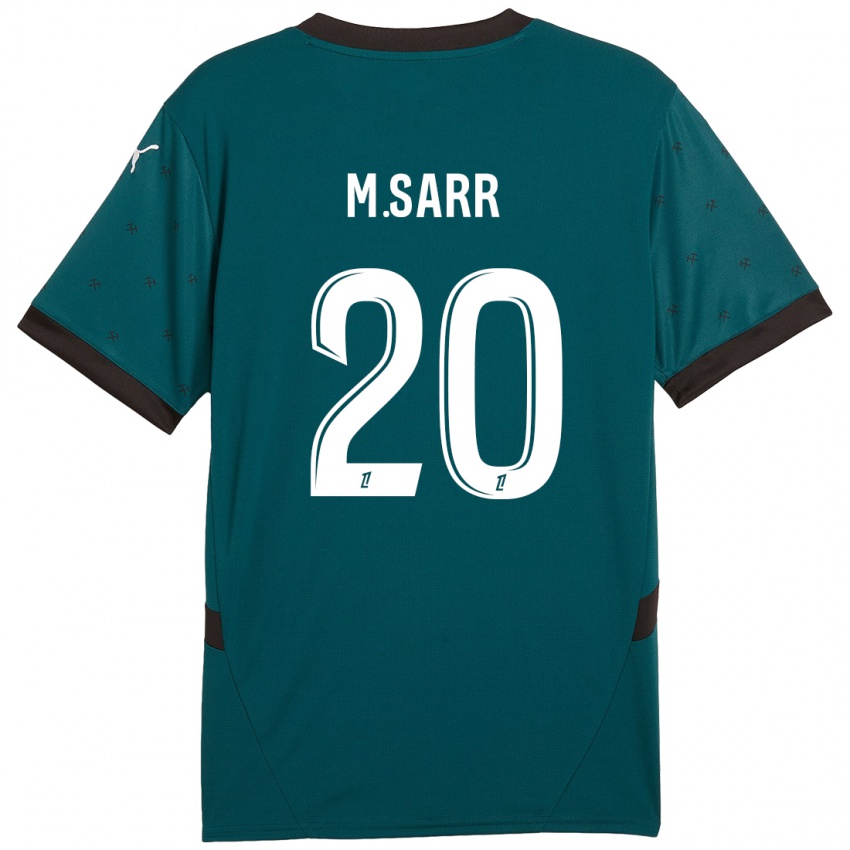 Kinder Malang Sarr #20 Dunkelgrün Auswärtstrikot Trikot 2024/25 T-Shirt