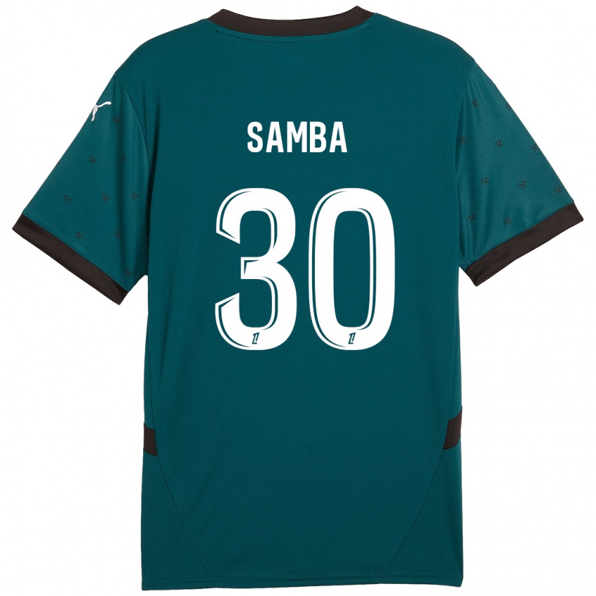 Kinder Brice Samba #30 Dunkelgrün Auswärtstrikot Trikot 2024/25 T-Shirt