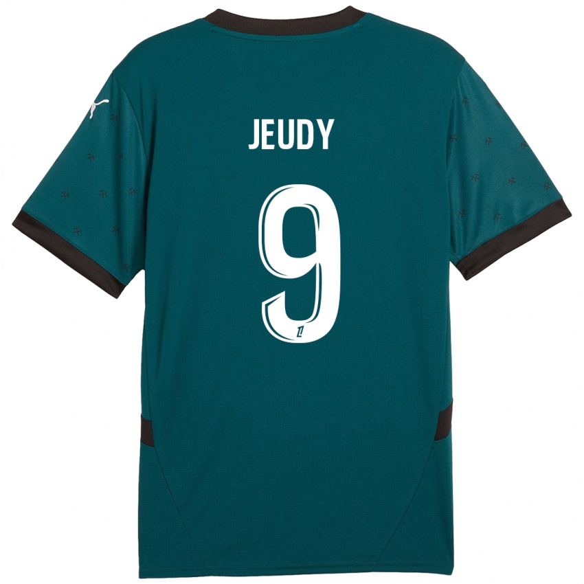 Kinder Sherly Jeudy #9 Dunkelgrün Auswärtstrikot Trikot 2024/25 T-Shirt