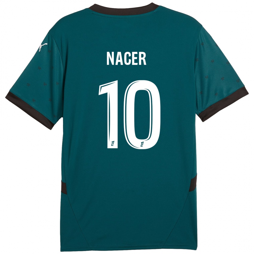 Kinder Myriem Nacer #10 Dunkelgrün Auswärtstrikot Trikot 2024/25 T-Shirt