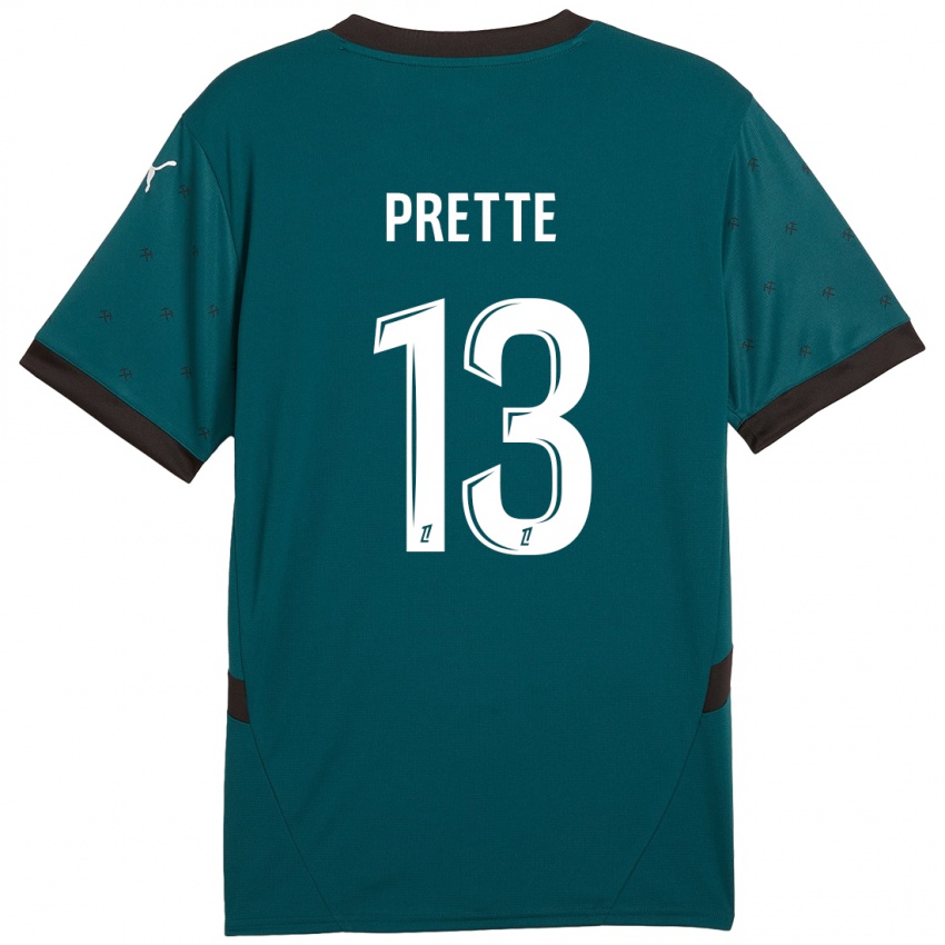 Kinder Andréa Prette #13 Dunkelgrün Auswärtstrikot Trikot 2024/25 T-Shirt