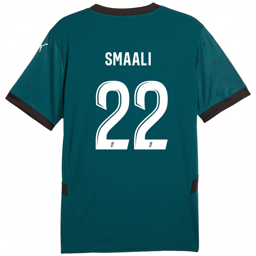 Kinder Emma Smaali #22 Dunkelgrün Auswärtstrikot Trikot 2024/25 T-Shirt