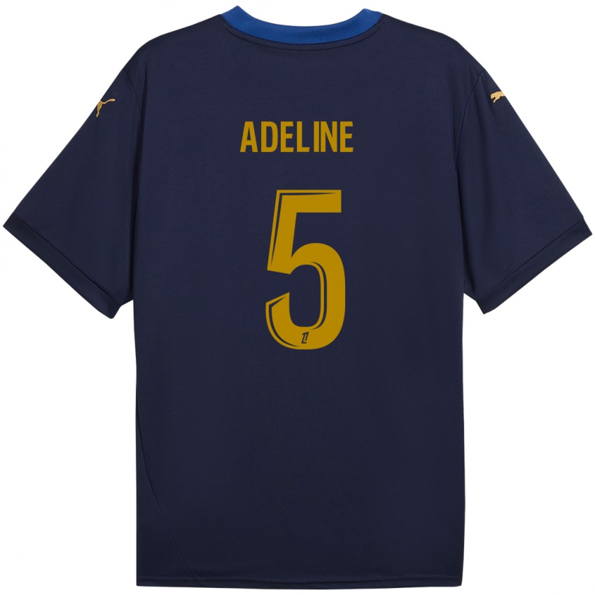 Kinder Martin Adeline #5 Marineblau Gold Auswärtstrikot Trikot 2024/25 T-Shirt