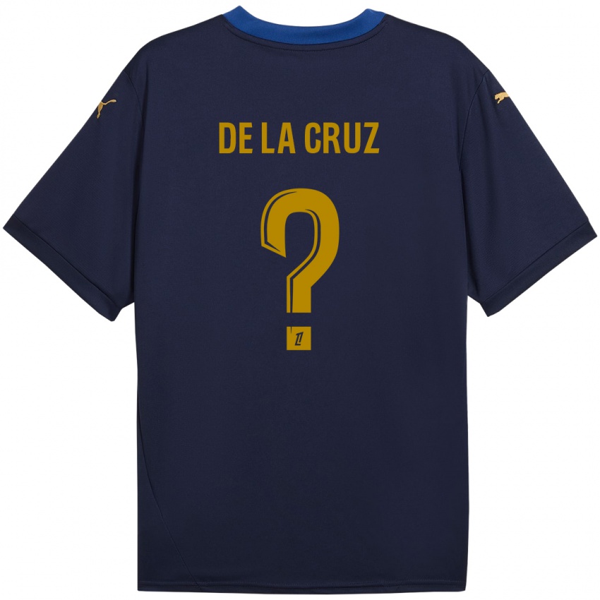 Kinder Maiky De La Cruz #0 Marineblau Gold Auswärtstrikot Trikot 2024/25 T-Shirt