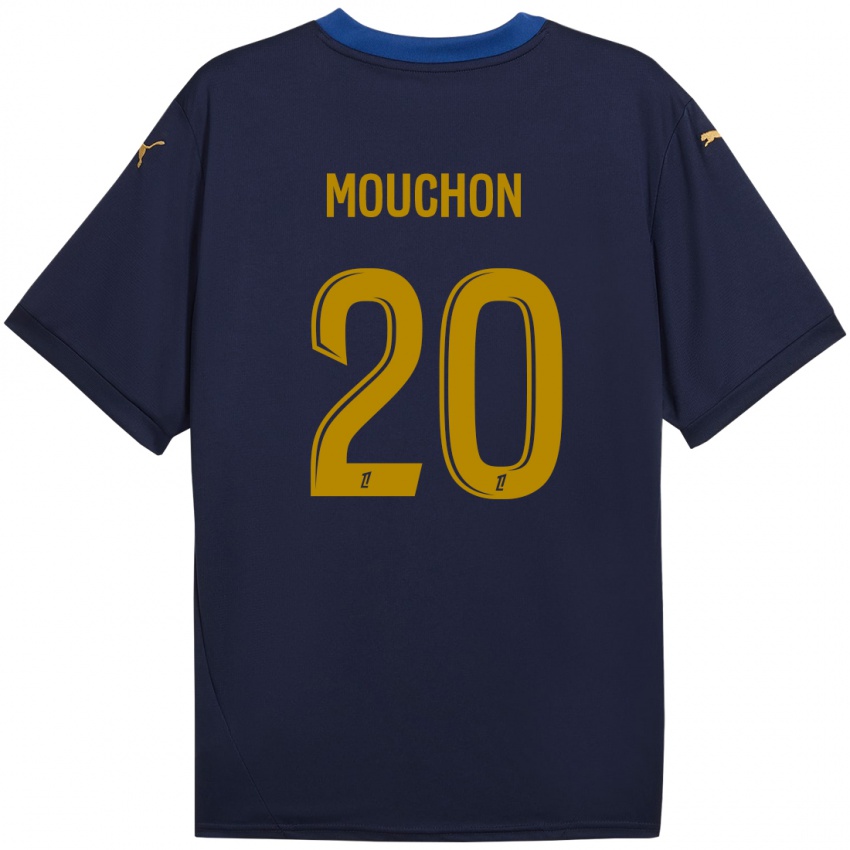 Kinder Noemie Mouchon #20 Marineblau Gold Auswärtstrikot Trikot 2024/25 T-Shirt