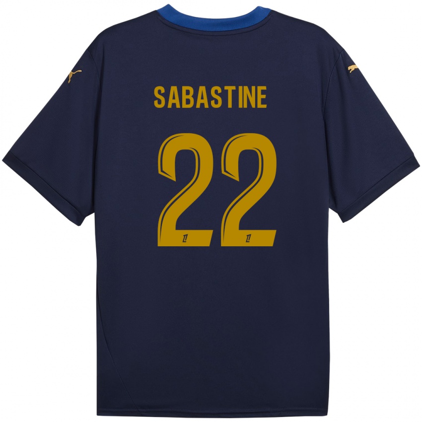 Kinder Flourish Chioma Sabastine #22 Marineblau Gold Auswärtstrikot Trikot 2024/25 T-Shirt