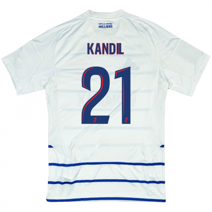 Kinder Nordine Kandil #21 Weiß Blau Auswärtstrikot Trikot 2024/25 T-Shirt