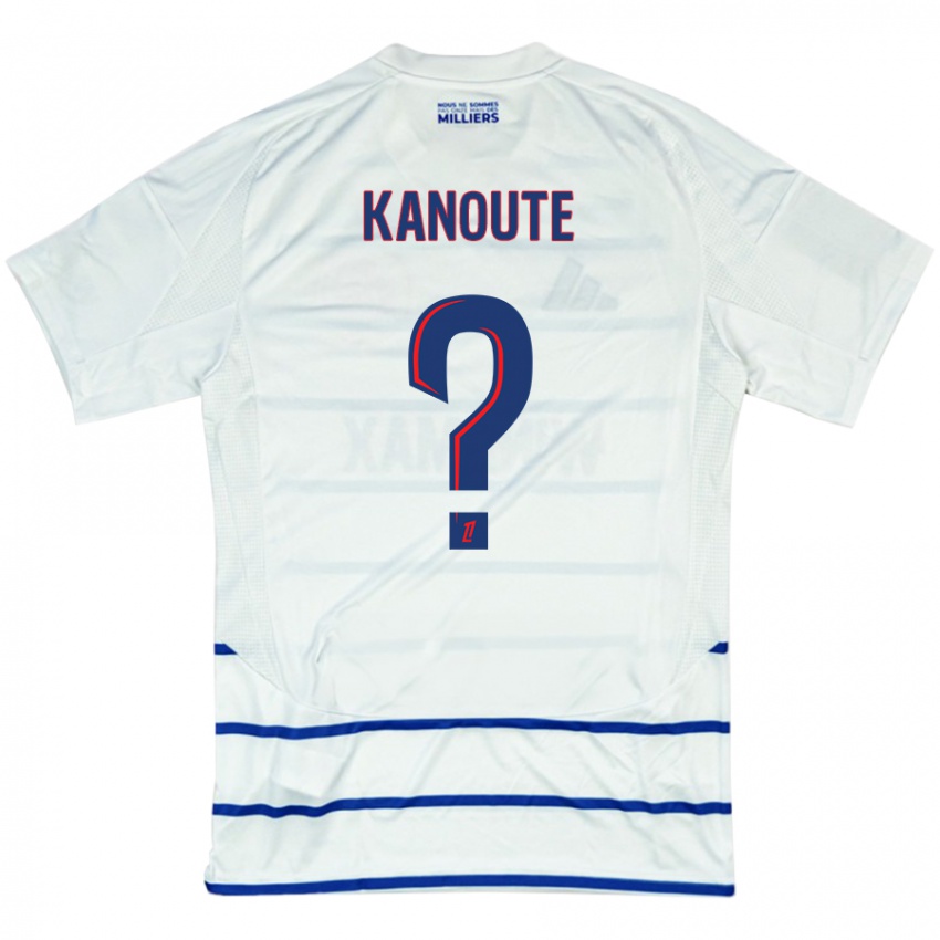 Kinder Mahamadou Kanouté #0 Weiß Blau Auswärtstrikot Trikot 2024/25 T-Shirt