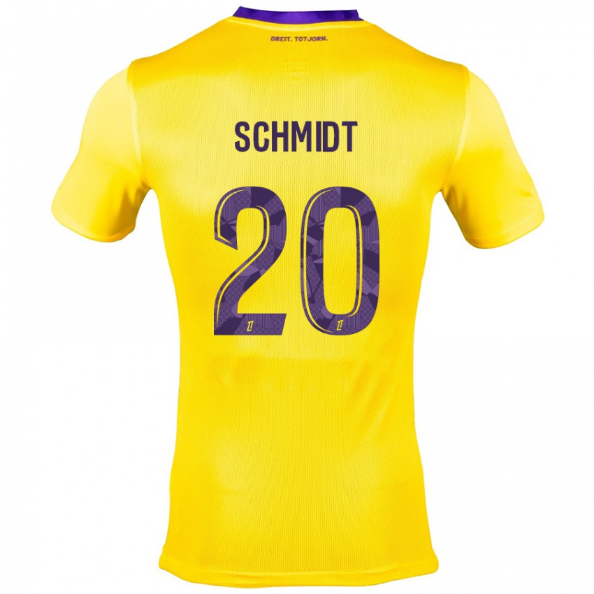 Kinder Niklas Schmidt #20 Gelb Lila Auswärtstrikot Trikot 2024/25 T-Shirt