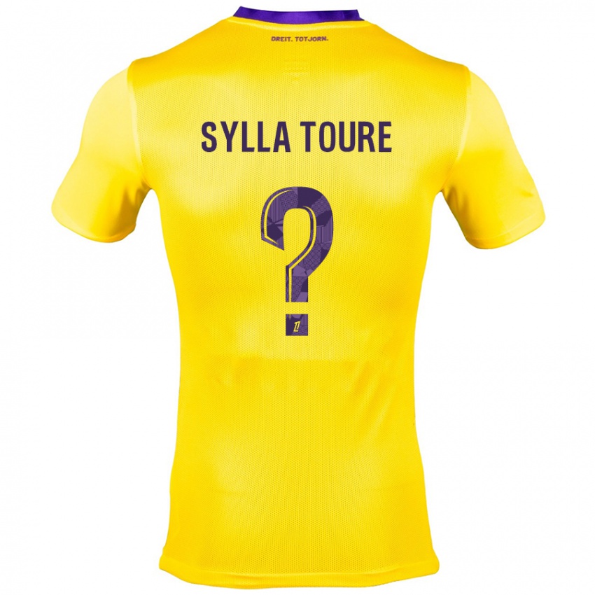 Kinder Ismael Sylla Touré #0 Gelb Lila Auswärtstrikot Trikot 2024/25 T-Shirt