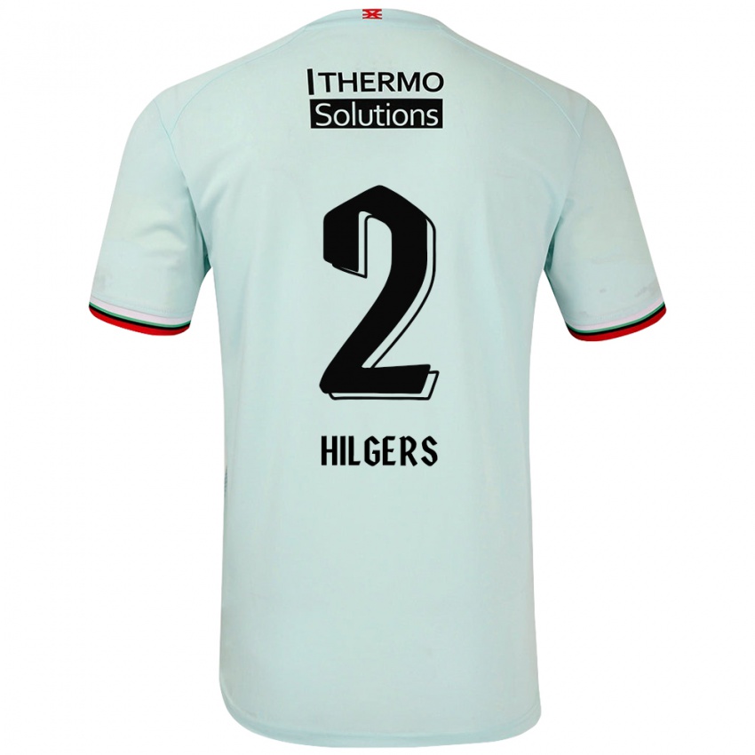 Kinder Mees Hilgers #2 Hellgrün Auswärtstrikot Trikot 2024/25 T-Shirt