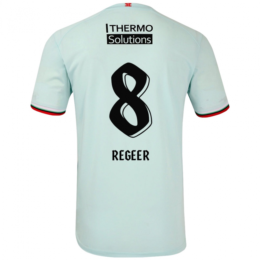 Kinder Youri Regeer #8 Hellgrün Auswärtstrikot Trikot 2024/25 T-Shirt