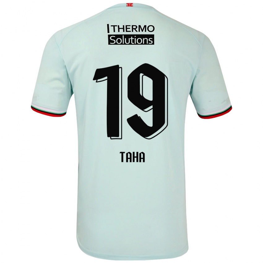 Kinder Younes Taha #19 Hellgrün Auswärtstrikot Trikot 2024/25 T-Shirt