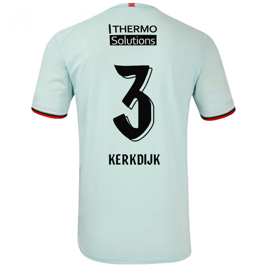 Kinder Danique Kerkdijk #3 Hellgrün Auswärtstrikot Trikot 2024/25 T-Shirt