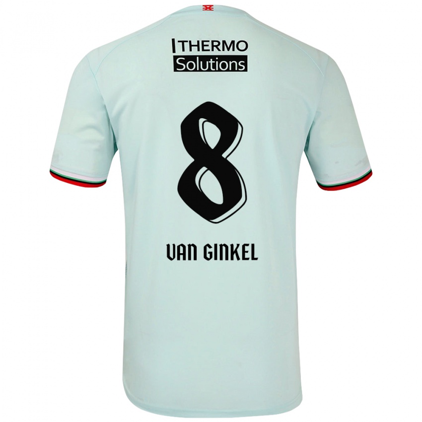 Kinder Danique Van Ginkel #8 Hellgrün Auswärtstrikot Trikot 2024/25 T-Shirt