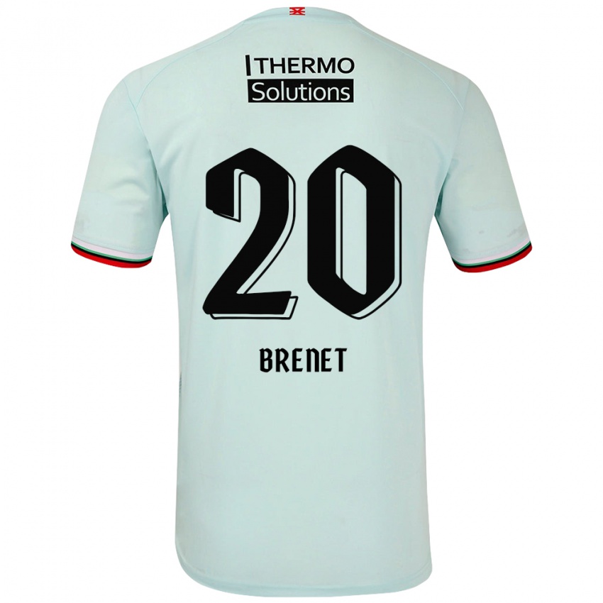 Kinder Joshua Brenet #20 Hellgrün Auswärtstrikot Trikot 2024/25 T-Shirt