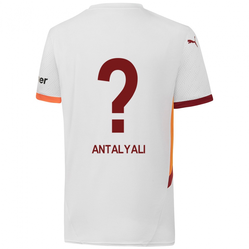 Kinder Taylan Antalyalı #0 Weiß Gelb Rot Auswärtstrikot Trikot 2024/25 T-Shirt