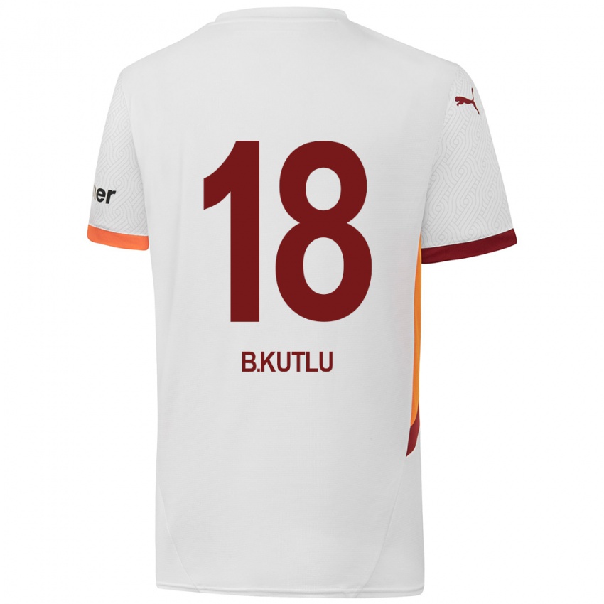 Kinder Berkan Kutlu #18 Weiß Gelb Rot Auswärtstrikot Trikot 2024/25 T-Shirt