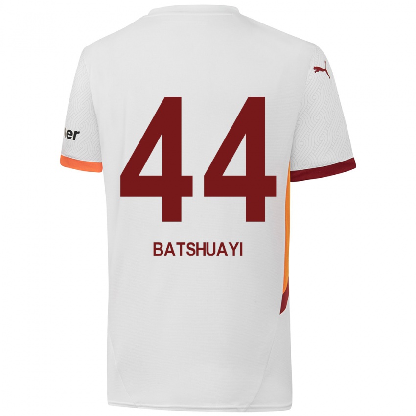 Kinder Michy Batshuayi #44 Weiß Gelb Rot Auswärtstrikot Trikot 2024/25 T-Shirt