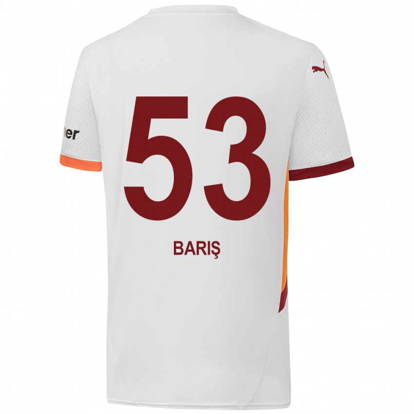 Kinder Barış Alper Yılmaz #53 Weiß Gelb Rot Auswärtstrikot Trikot 2024/25 T-Shirt