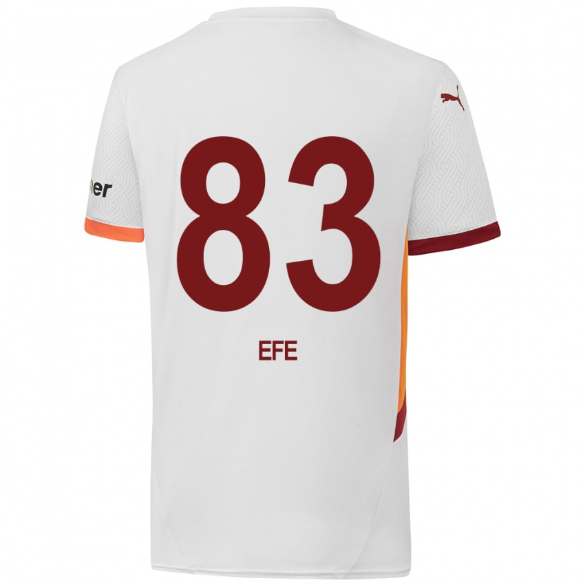 Kinder Efe Akman #83 Weiß Gelb Rot Auswärtstrikot Trikot 2024/25 T-Shirt