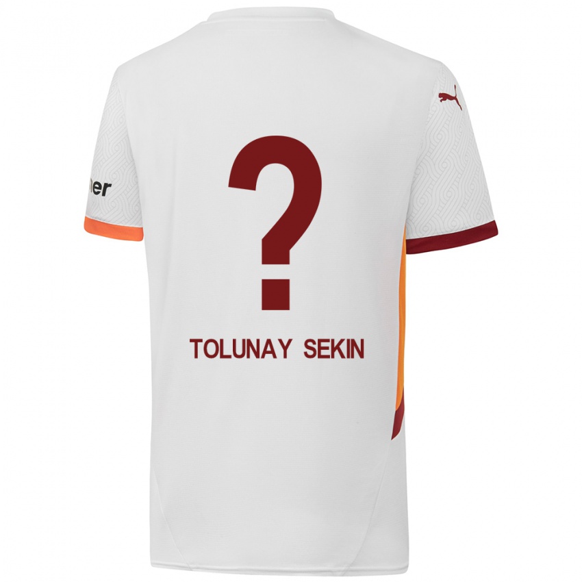 Kinder Burak Tolunay Sekin #0 Weiß Gelb Rot Auswärtstrikot Trikot 2024/25 T-Shirt