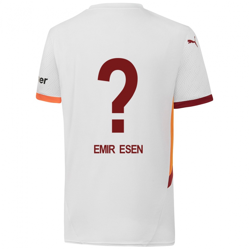 Kinder Ali Emir Esen #0 Weiß Gelb Rot Auswärtstrikot Trikot 2024/25 T-Shirt