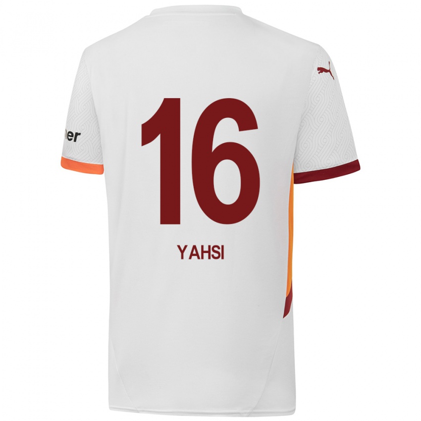 Kinder Ismail Yahsi #16 Weiß Gelb Rot Auswärtstrikot Trikot 2024/25 T-Shirt