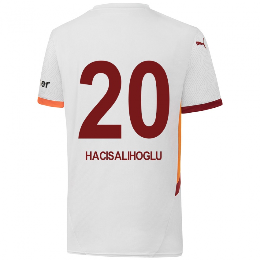 Kinder Arda Hacisalihoglu #20 Weiß Gelb Rot Auswärtstrikot Trikot 2024/25 T-Shirt