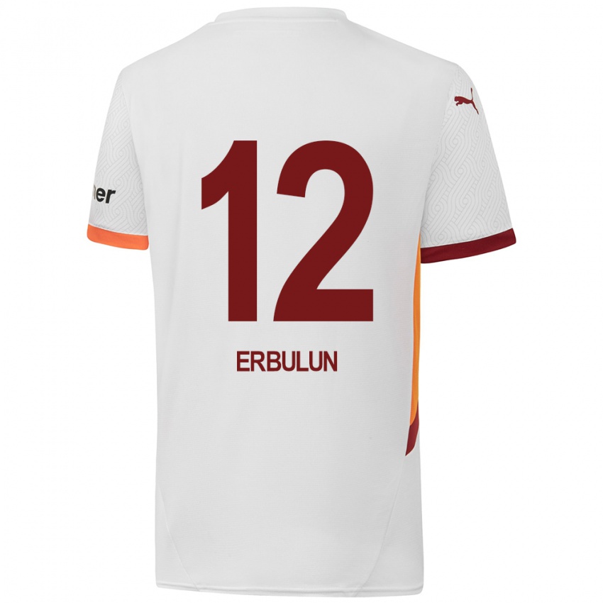 Kinder Helin Erbulun #12 Weiß Gelb Rot Auswärtstrikot Trikot 2024/25 T-Shirt