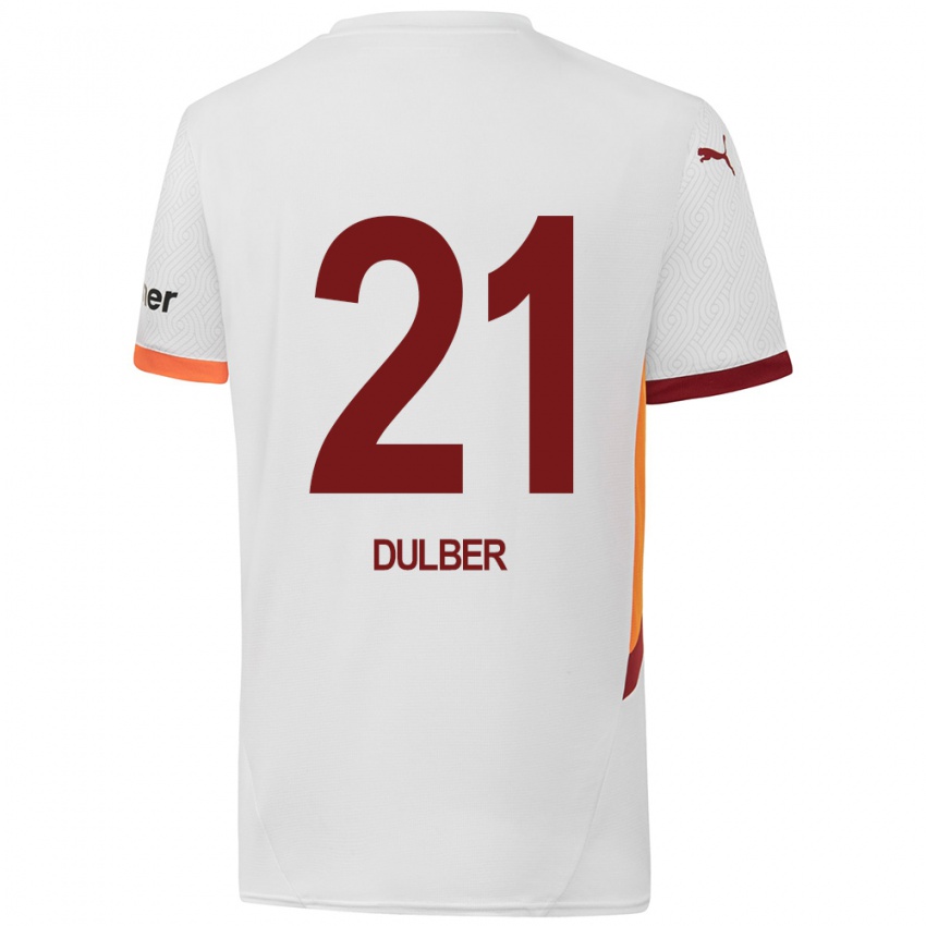 Kinder Didem Dülber #21 Weiß Gelb Rot Auswärtstrikot Trikot 2024/25 T-Shirt