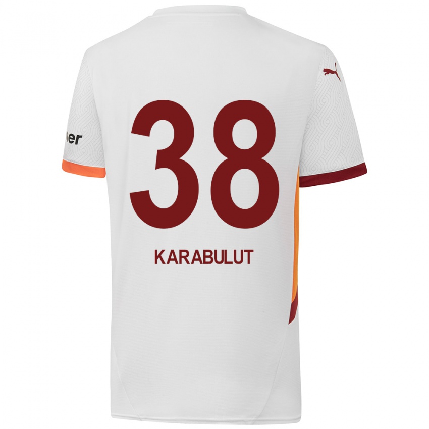 Kinder Arzu Karabulut #38 Weiß Gelb Rot Auswärtstrikot Trikot 2024/25 T-Shirt