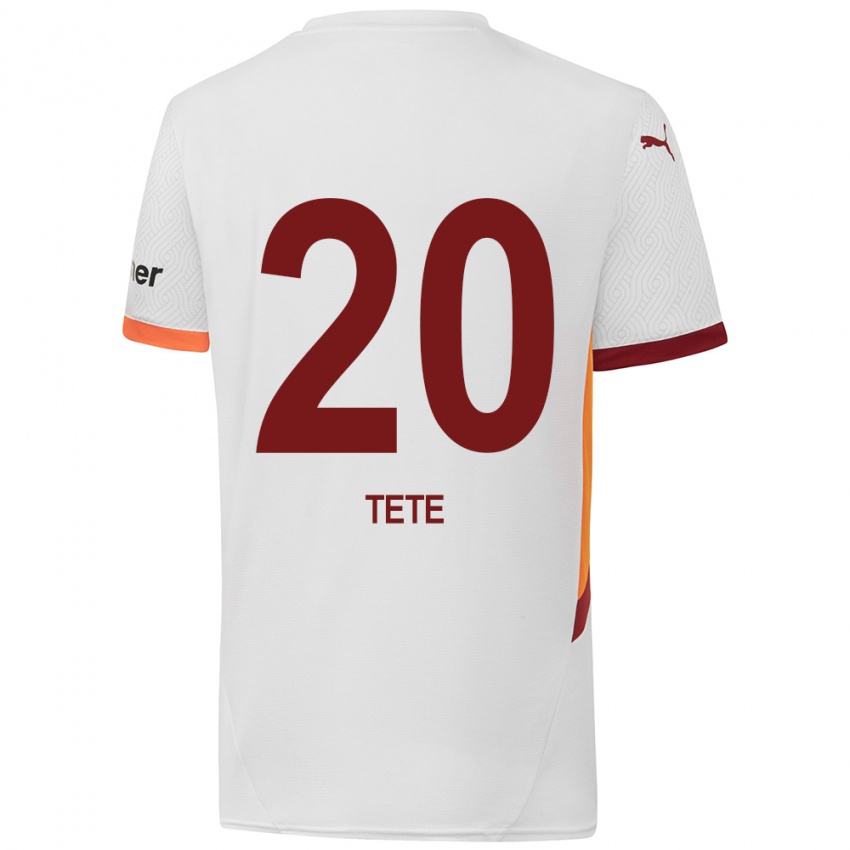 Kinder Tete #20 Weiß Gelb Rot Auswärtstrikot Trikot 2024/25 T-Shirt