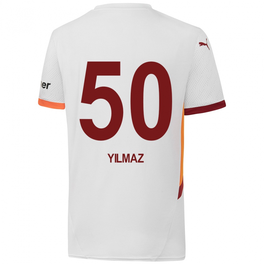 Kinder Jankat Yılmaz #50 Weiß Gelb Rot Auswärtstrikot Trikot 2024/25 T-Shirt