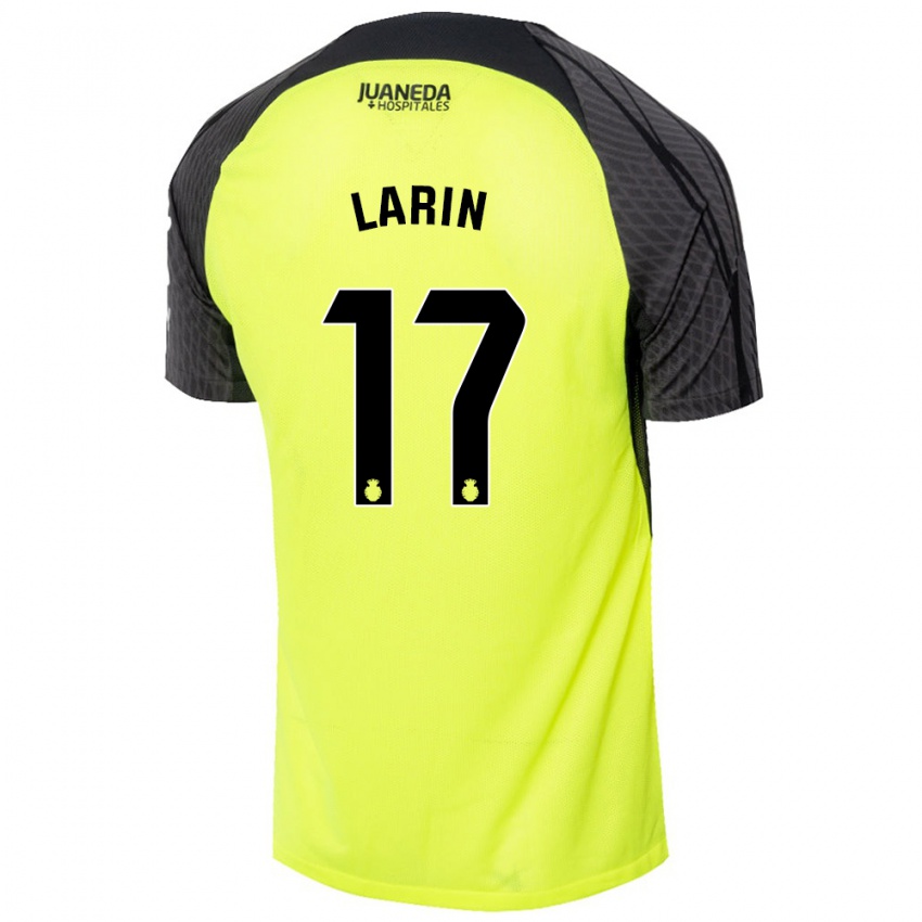 Kinder Cyle Larin #17 Fluoreszierend Grün Schwarz Auswärtstrikot Trikot 2024/25 T-Shirt