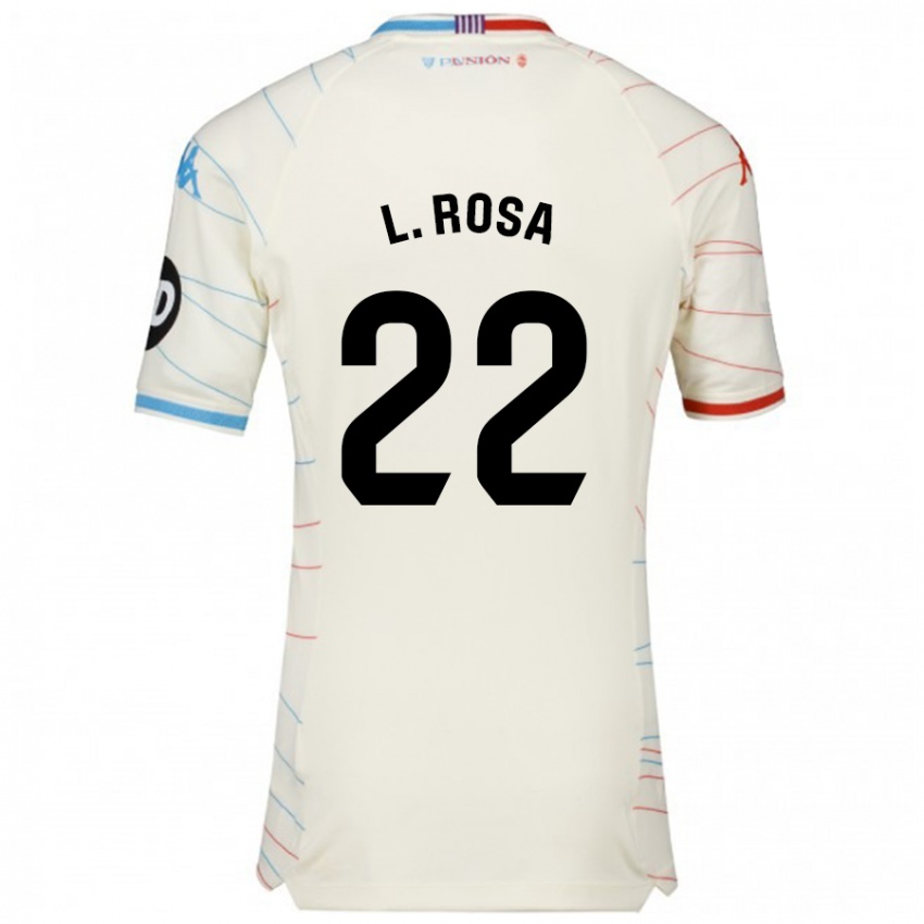 Kinder Lucas Rosa #22 Weiß Rot Blau Auswärtstrikot Trikot 2024/25 T-Shirt