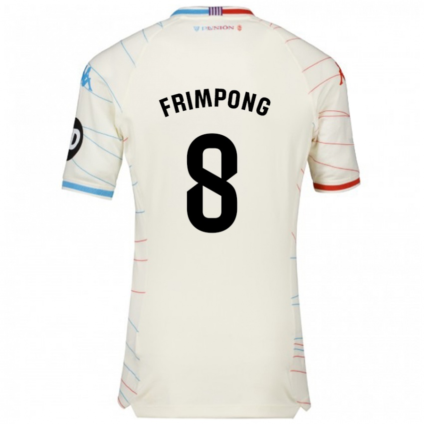 Kinder Eugene Frimpong #8 Weiß Rot Blau Auswärtstrikot Trikot 2024/25 T-Shirt