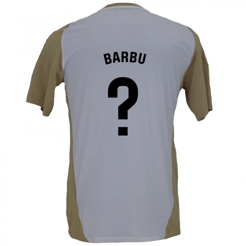 Kinder Álex Barbu #0 Braunweiß Auswärtstrikot Trikot 2024/25 T-Shirt