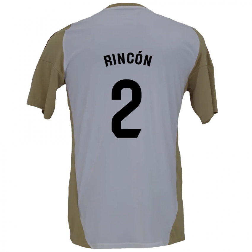 Kinder Hugo Rincón #2 Braunweiß Auswärtstrikot Trikot 2024/25 T-Shirt