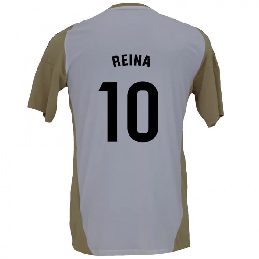 Kinder Alberto Reina #10 Braunweiß Auswärtstrikot Trikot 2024/25 T-Shirt