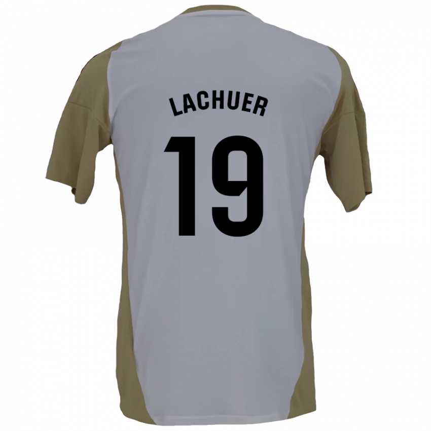 Kinder Mathis Lachuer #19 Braunweiß Auswärtstrikot Trikot 2024/25 T-Shirt