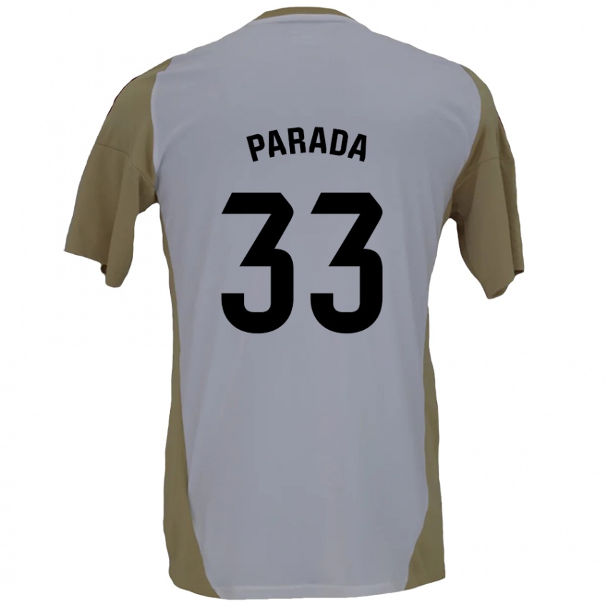 Kinder Victor Parada #33 Braunweiß Auswärtstrikot Trikot 2024/25 T-Shirt