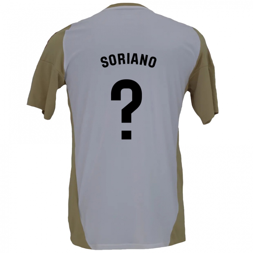 Kinder Adrián Soriano #0 Braunweiß Auswärtstrikot Trikot 2024/25 T-Shirt