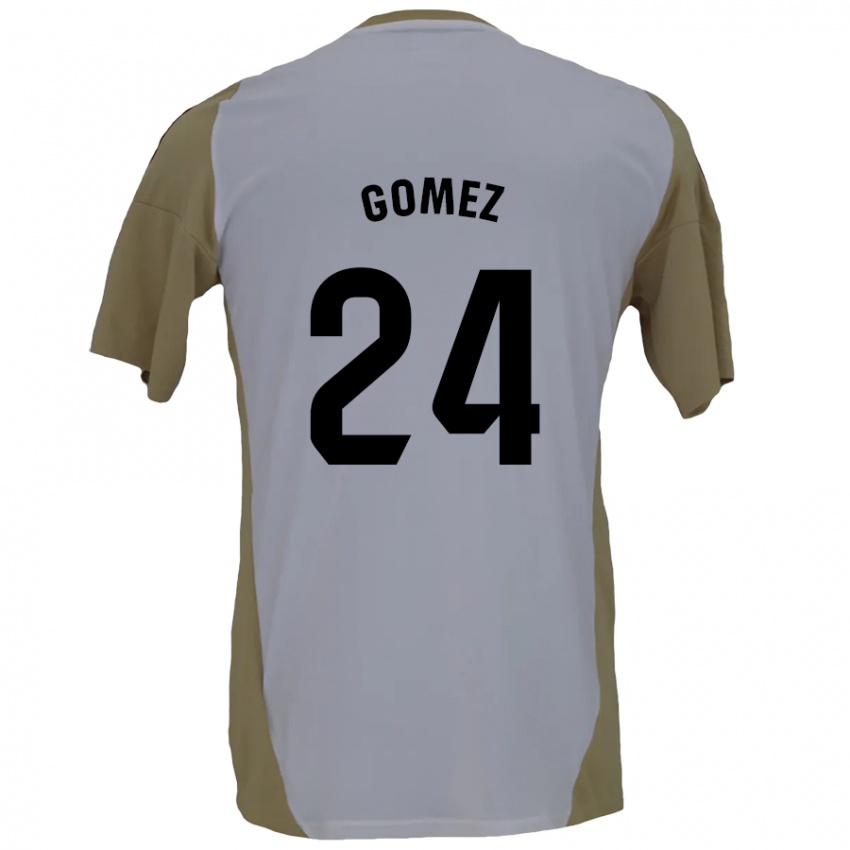 Kinder Jonathan Gómez #24 Braunweiß Auswärtstrikot Trikot 2024/25 T-Shirt