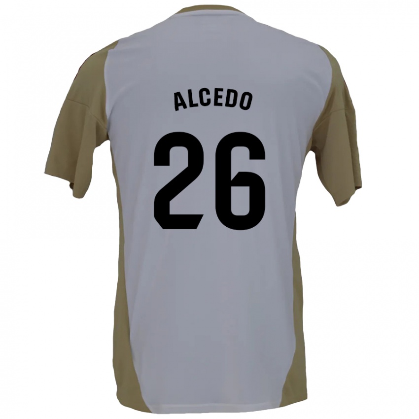 Kinder Juan María Alcedo #26 Braunweiß Auswärtstrikot Trikot 2024/25 T-Shirt