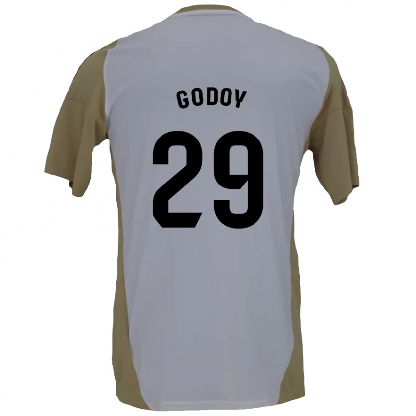 Kinder Alan Godoy #29 Braunweiß Auswärtstrikot Trikot 2024/25 T-Shirt