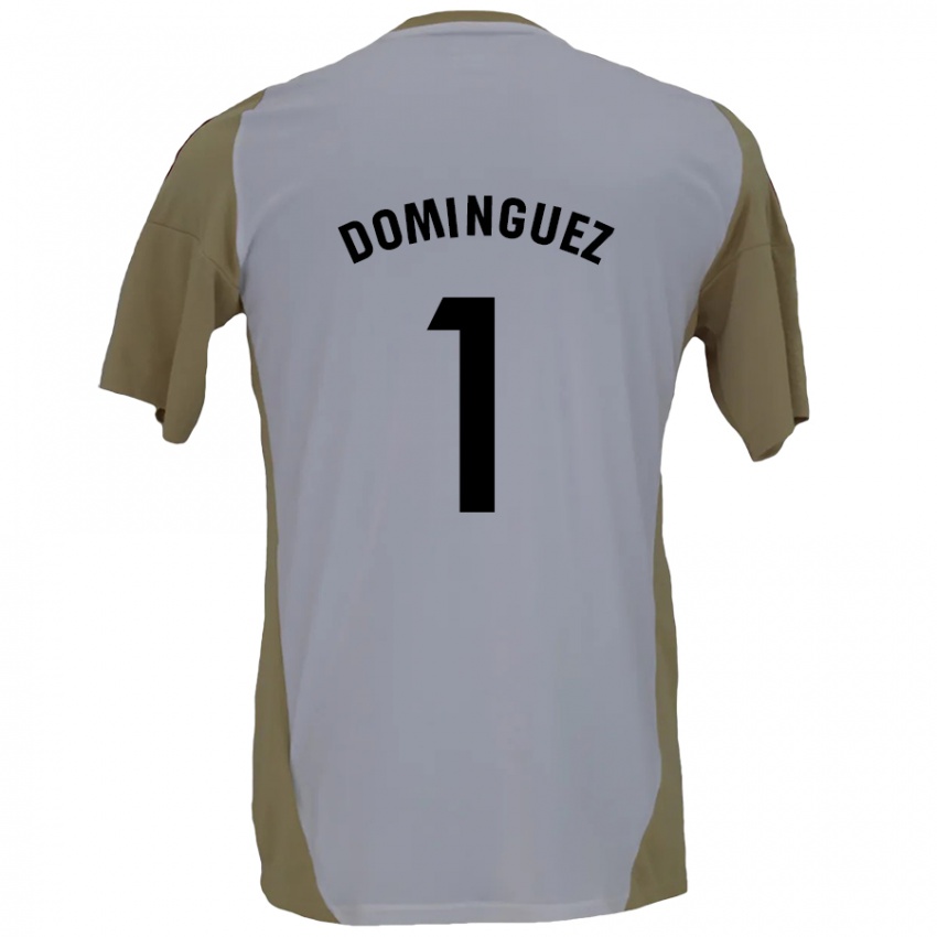 Kinder Iago Domínguez #1 Braunweiß Auswärtstrikot Trikot 2024/25 T-Shirt